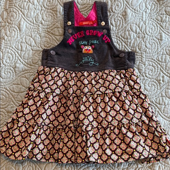 Oilily Other - Oilily Printed Toddler Overall Dress